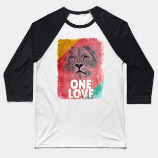 Lion Jamaica One Love Peace Baseball T-Shirt